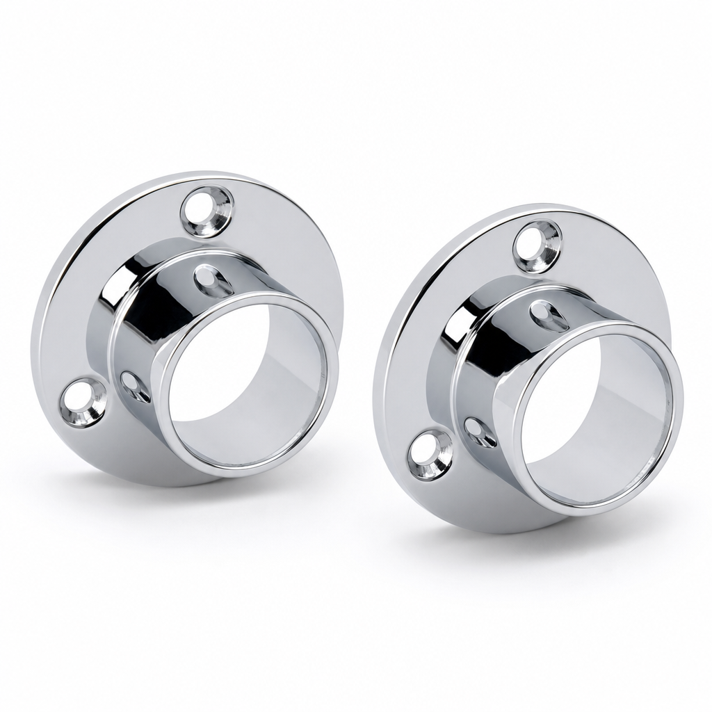 Pole Sockets — Chrome