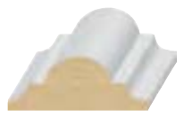 Flat Astragal / Panel Mould profile, model 646MUL