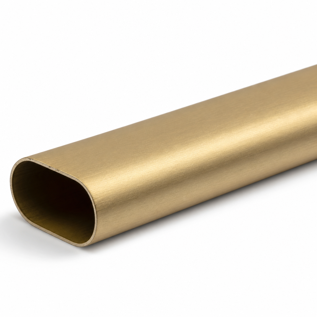 Oval Pole — Satin Brass 8'