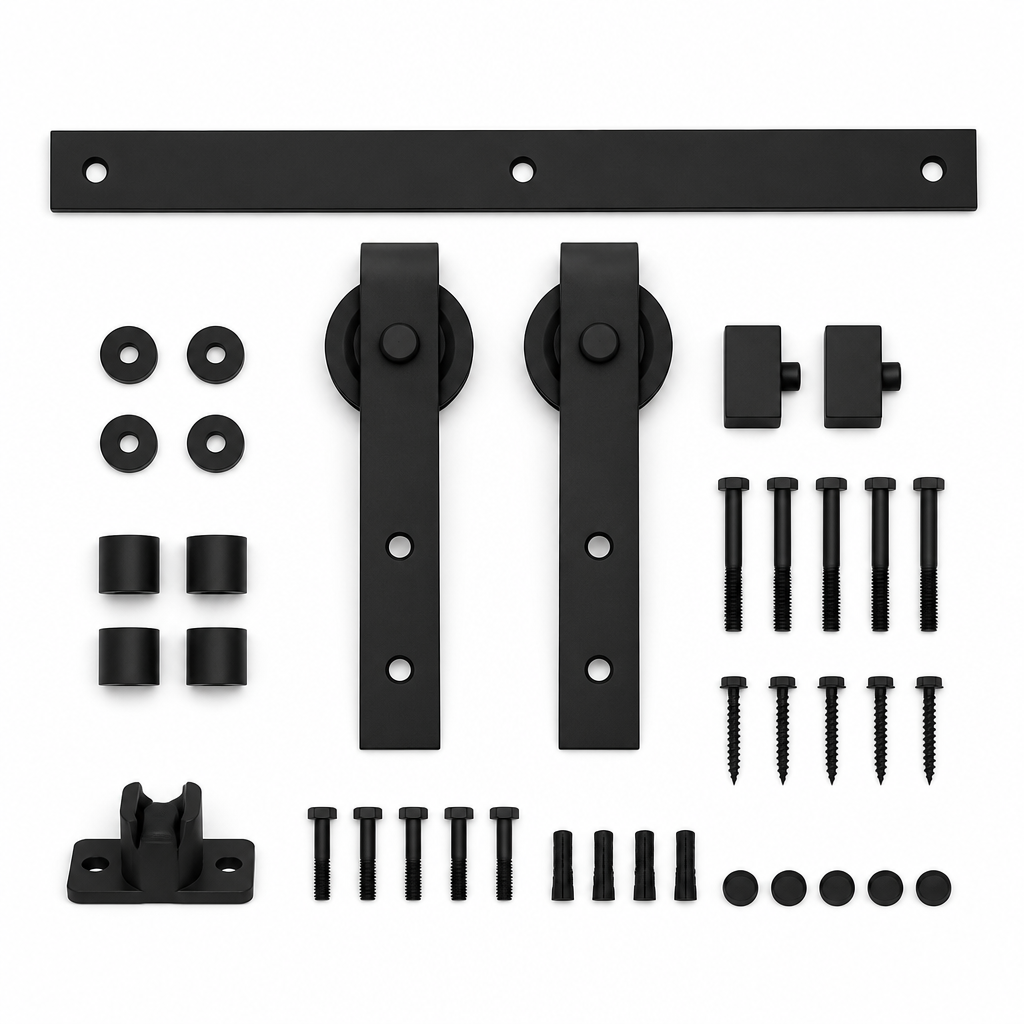 Barn Door Track Set — Black