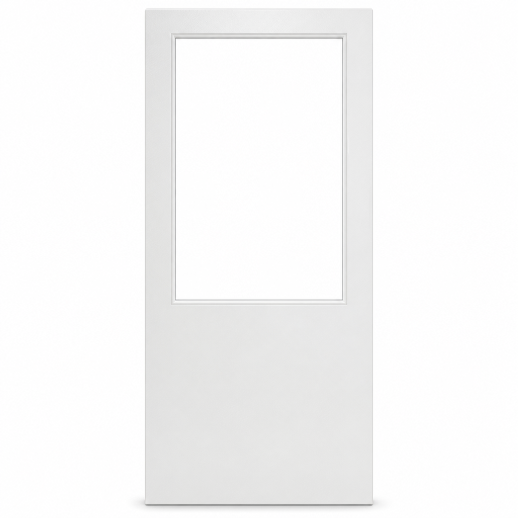 Flush Glazed 1 Lite Clear Fiberglass