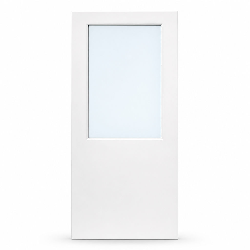Flush Glazed 1 Lite Low E Fiberglass (6'8")